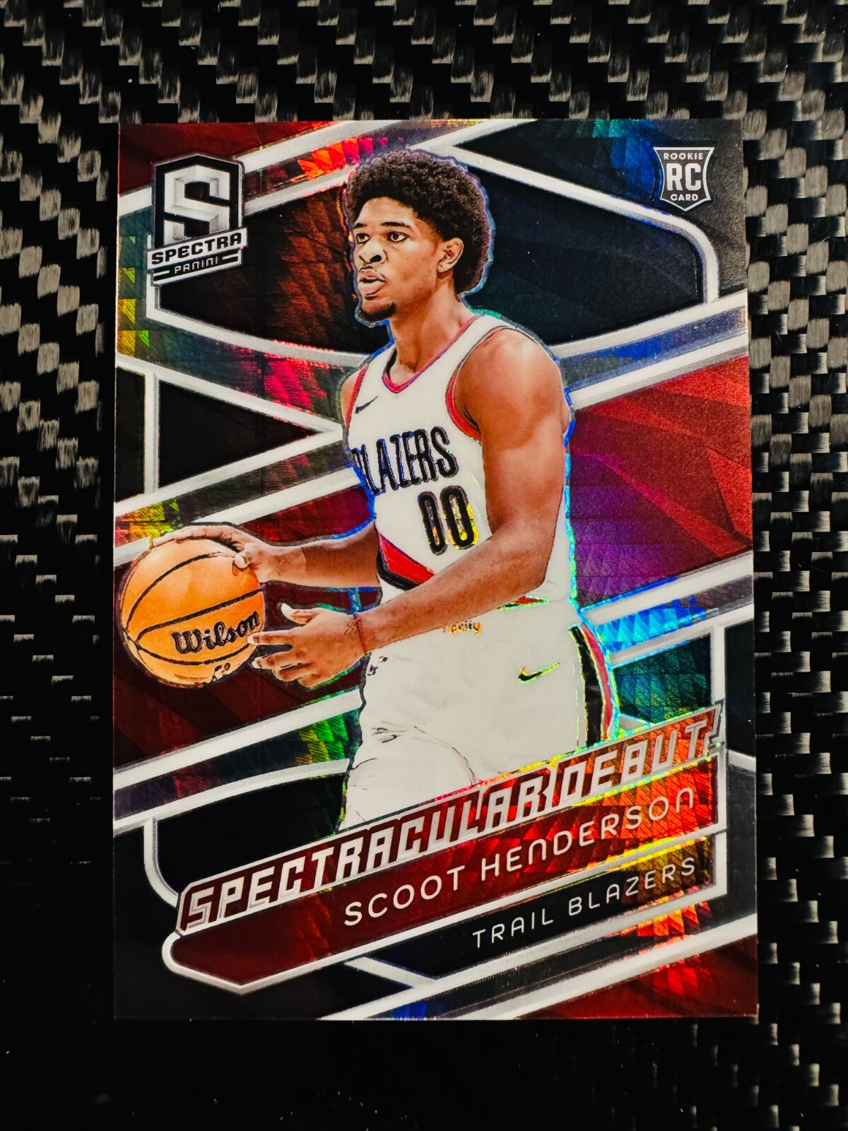 Scoot Henderson 2023-24 Spectra Spectacular Debut International RC #187 Blazers