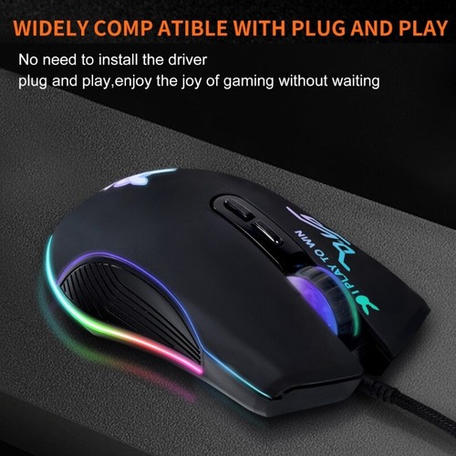Gaming Mouse 7200DPI Optical 7 Button USB Mouse With RGB BackLight Mice Desktop - Picture 5 of 8
