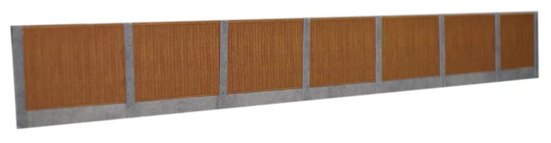 ATD Models ATD003 Timber Fencing Brown With Concrete Posts Card Kit