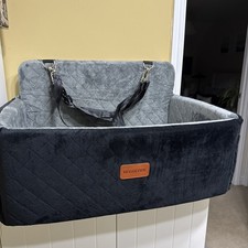 HEGGCOOE Medium/Large Dog Car Seat, Cushioned Booster Seat, Black 