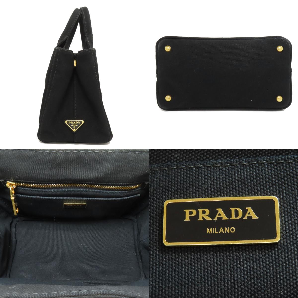 PRADA Canapa Mini 2WAY Handbag Canvas Ladies Used from japan thumbnail 3