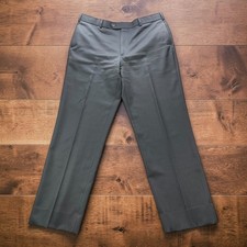 Brooks Brothers 1818 Madison Mens Charcoal Gray Wool Dress Pant 38x32 Flat Front