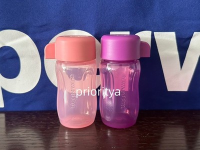 Tupperware Mini ECO Candy Snack Bottle 3oz / 90ml Set of 2 Pink and Purple New