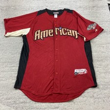 Majestic All Star Game American League Jersey Large Red Baseball MLB Patch 2011