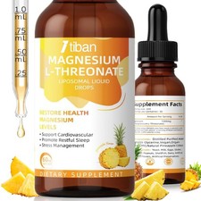 Magnesium L-Threonate Liquid Drops Restore Health Magnesium Levels Support Ca...