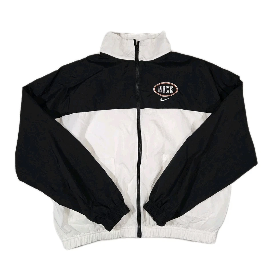 Nike Sportswear Chaqueta Ligera Cremallera Completa Mujer Pequeña Negra Blanca Foto 2 de 4