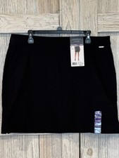 RAFAELLA WOMEN'S STRETCH Black SKORT WITH POCKETS SIZE XXL NWT
