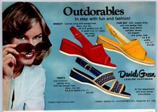 1977 Print Ad Daniel Green Leisure Footwear Shoes Outdorables