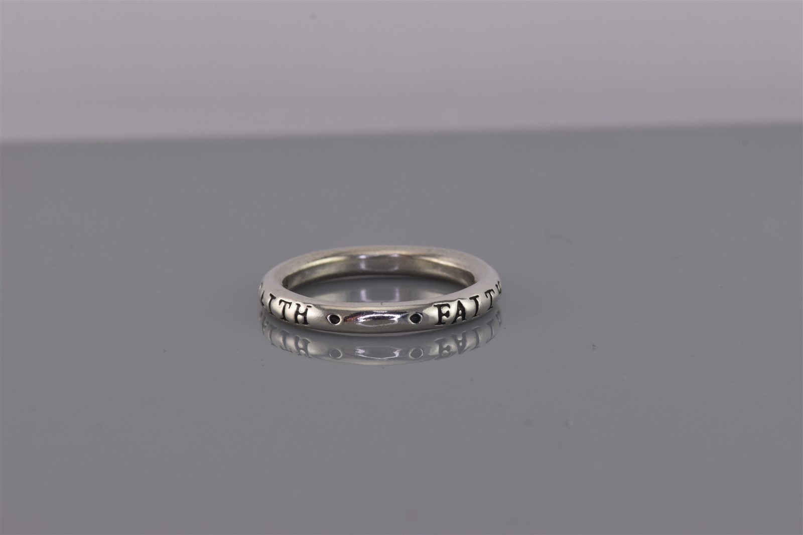 Sterling Silver 3mm Solid FAITH Solid Rounded Sta… - image 5