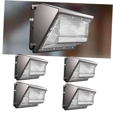  4Pack 200W LED Wall Pack Lights, 100-277v Dusk to Dawn 200W | 4P Orange