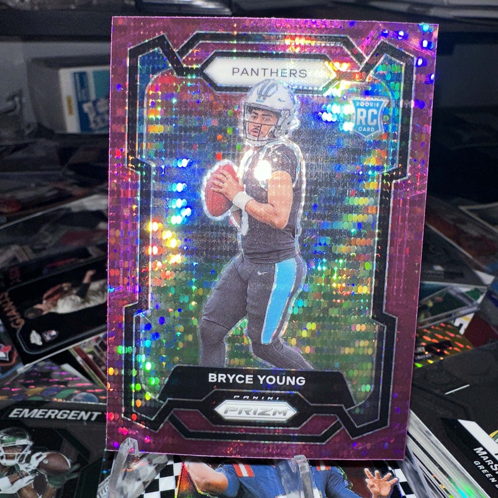 2023 Panini Prizm BRYCE YOUNG #311 RC Purple Pulsar SP Carolina Panthers