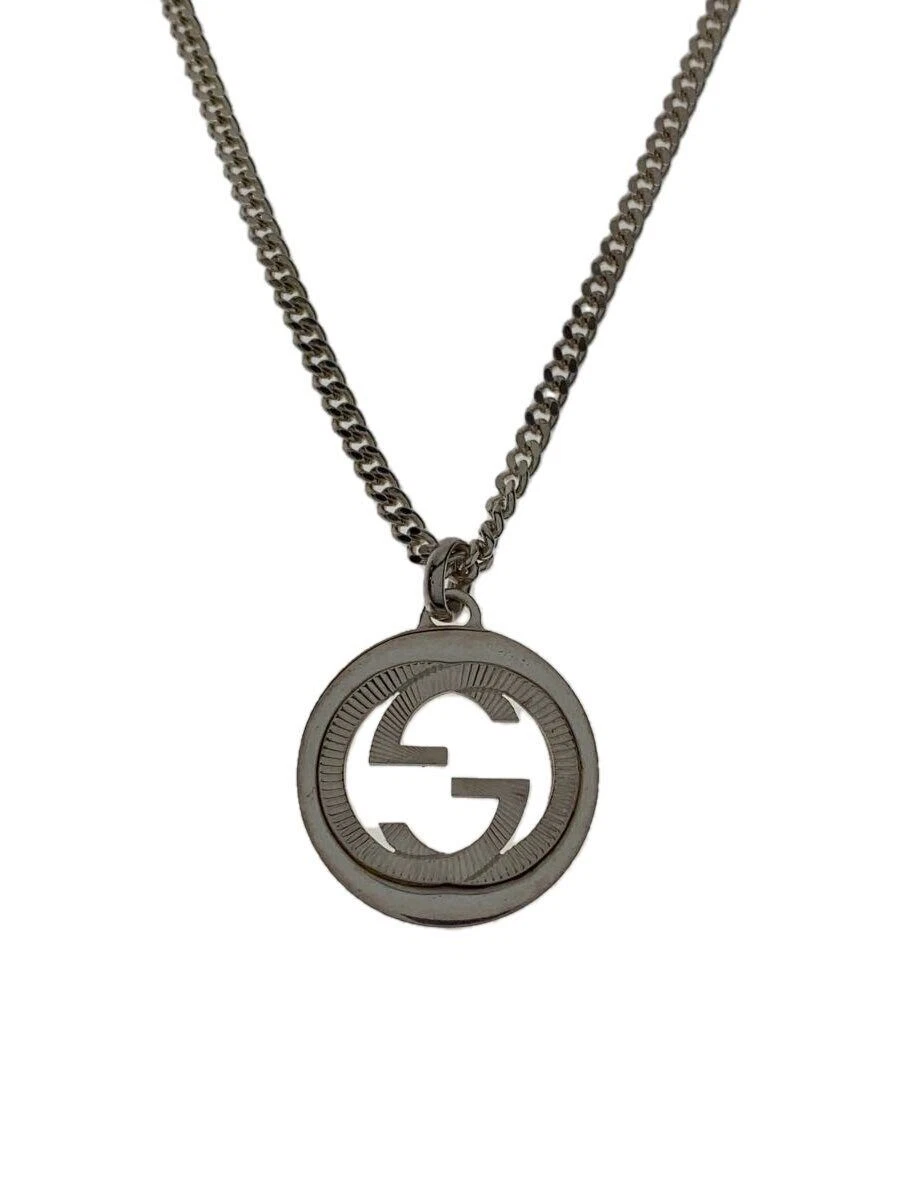 Collana doppia GUCCI SV925 ad incastro G argento usata