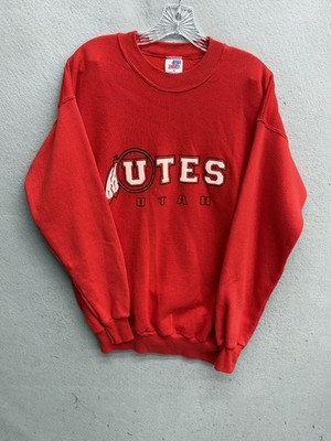 Vintage Utah Utes Red Pullover Sweatshirt NCAA Men s Size XL Made In USA
