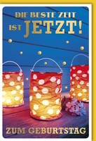 Geburtstag - GlüCkwunschkarte Im Format 11,5 X 17 Cm Mit Umschlag - Drei Lampion
