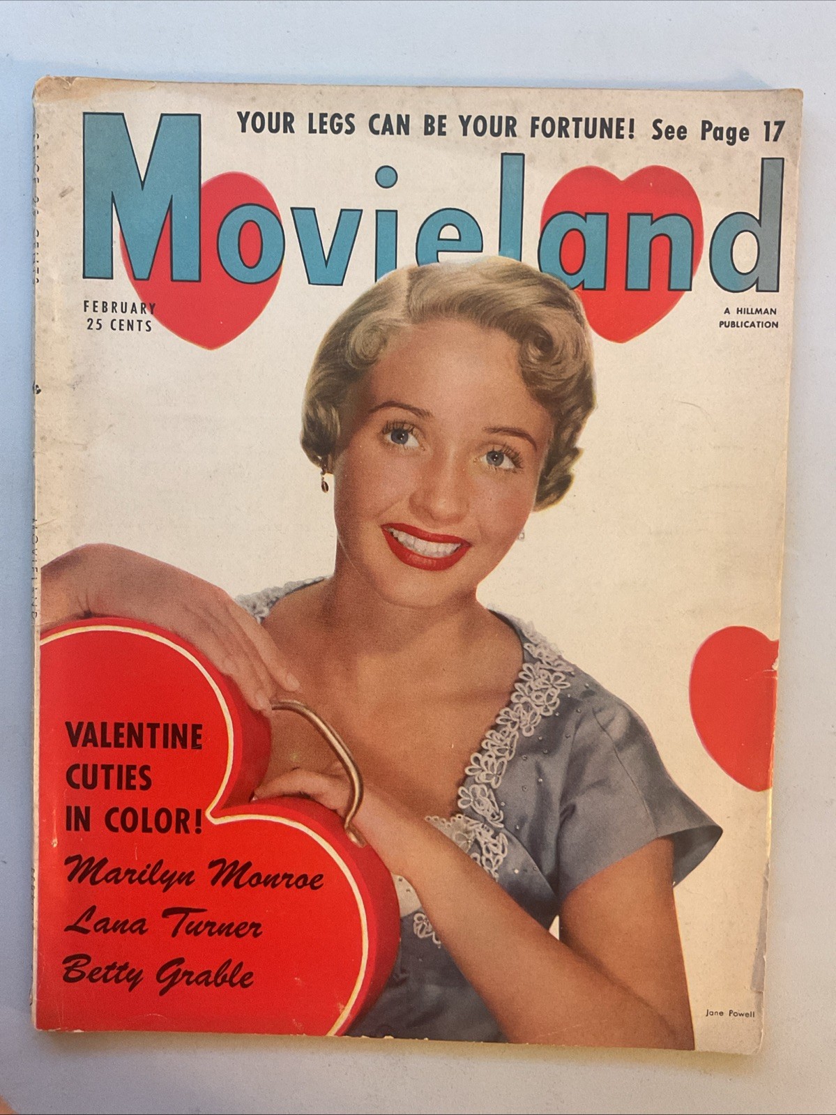 Movieland Magazine Feb 1953  Jane Powell Marilyn Monroe Lana Turner Betty Grable