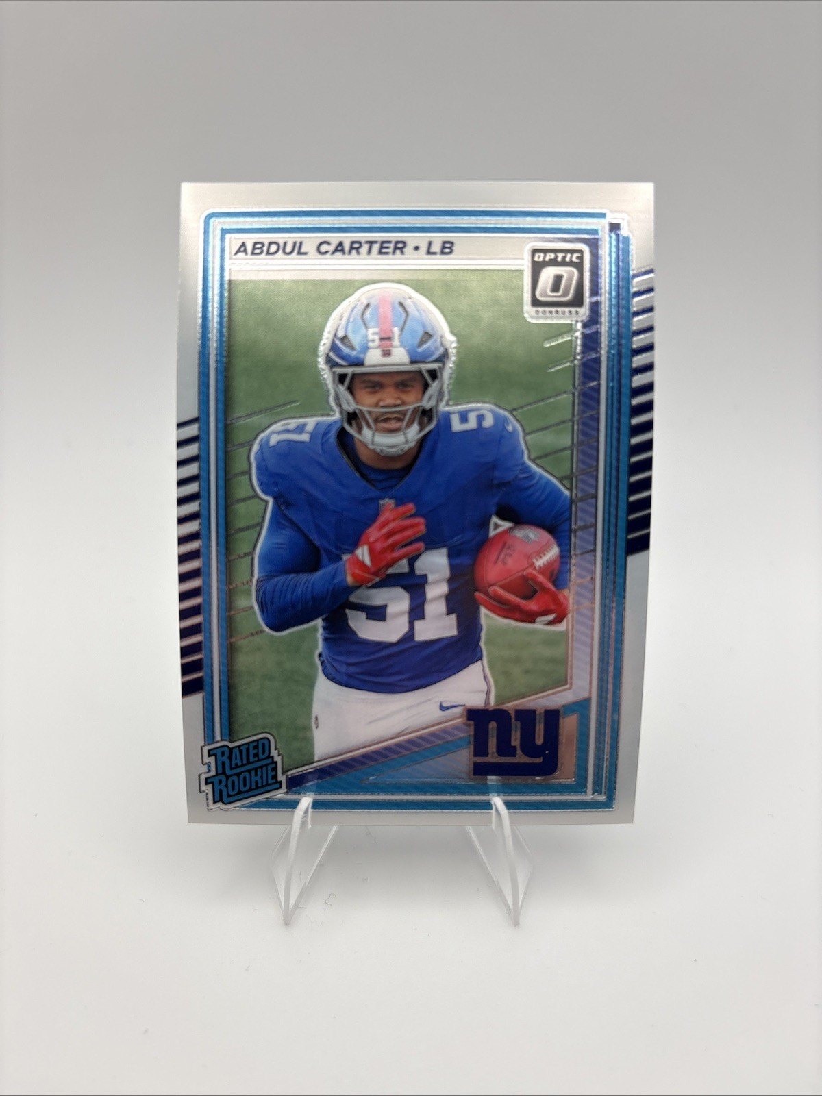 2025 Donruss Optic Rated Rookie Silver HOLO Abdul Carter RC New York Giants #300