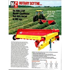 M-C Rotary Scythe The Non-Stop Mower-Conditioner Vintage Farming Leaflet SJ24