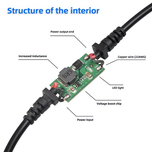 TYPE-C 5V to 12V Car Cigarette Lighter Female Socket Converter Adapter Cable 12W - Picture 3 of 9