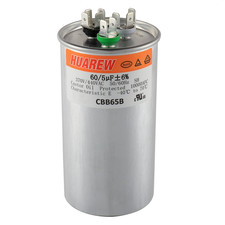 60/5 Uf 60 5 MFD  6 370V/440V CBB65B AC Capacitor Dual Run round Capacitor Repl