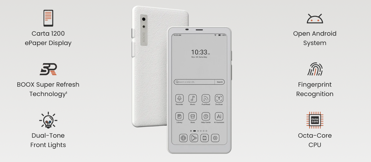 Onyx Boox Palma 128GB, Wi-Fi, 6.13