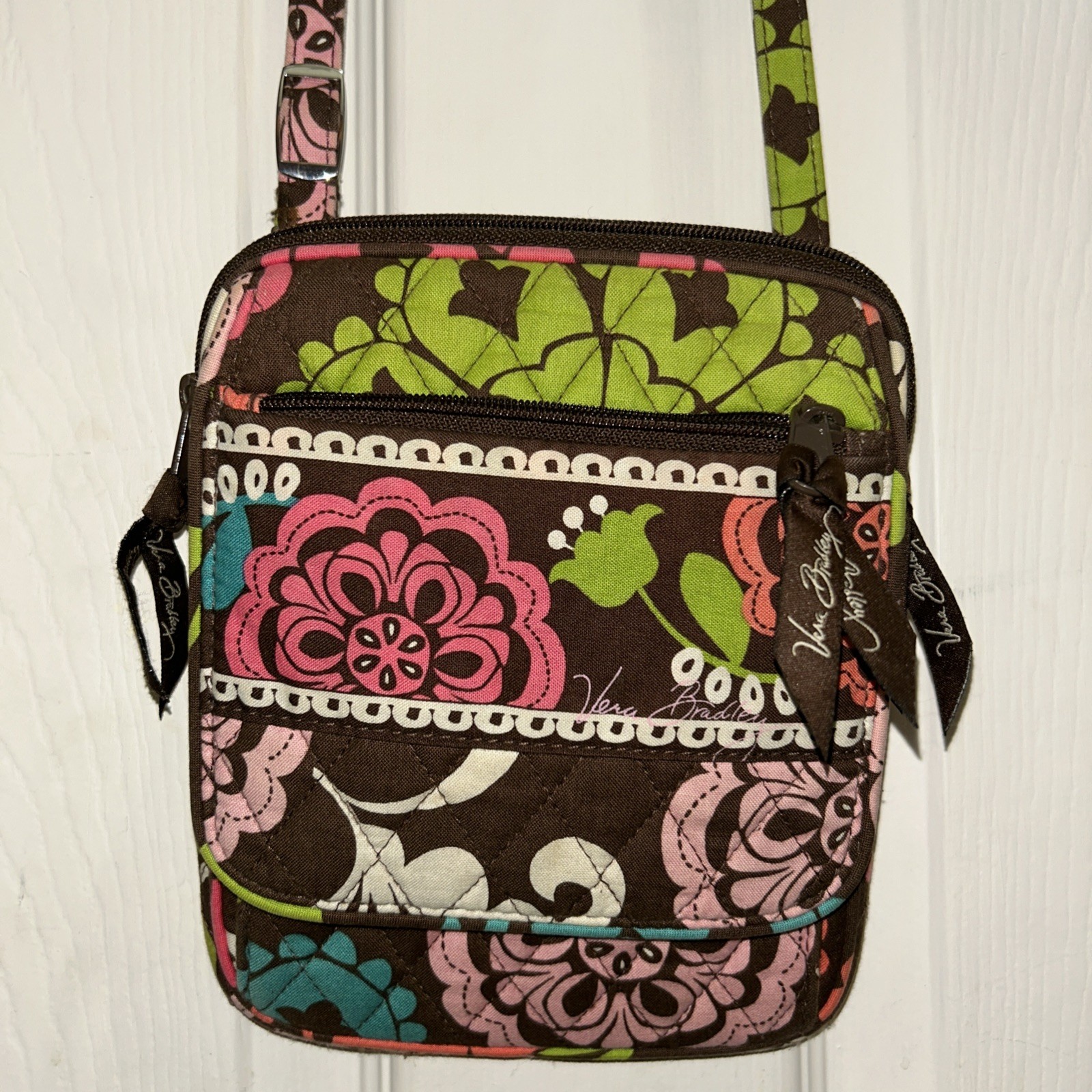Vera Bradley Crossbody Hipster Purse Bag Floral Pattern Multicolor 8