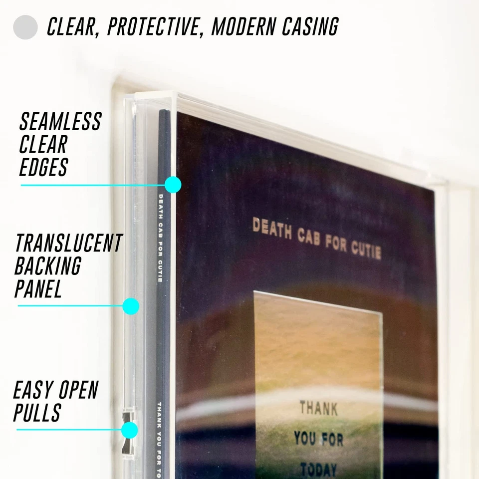 "Marco de disco de vinilo CLRCASE - Cubierta de álbum de 12"" abierta y vitrina de vinilo -... Foto 4 de 4