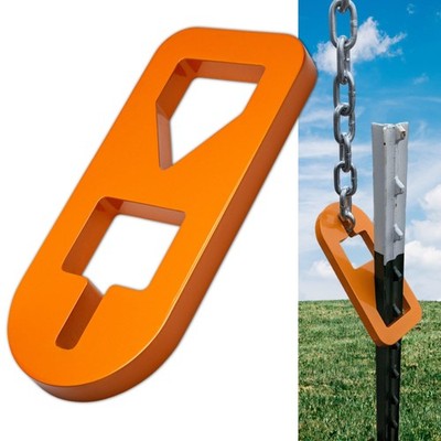 Wenses T-Post Puller Plate Tool, Heavy Duty Carbon Steel Plate with Orange Co...