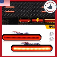 9 Redamber Oval Led Trailer Truck Stop Turn Tail Brake Lights Flowing Drl 2x 9 Redamber Oval Led Trailer Truck Stop Turn Tail Brake Lights Flowing Drl 2x