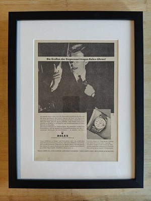 Rolex Datejust mit Rahmen 1962 Vintage Werbung Anzeige Werbeanzeige Advertise  