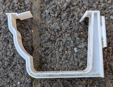 Rare Old White Conservatory twist lock Gutter Bracket ogee