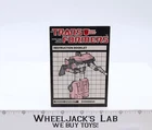 Overdrive Action Figure Instruction Manual Booklet 1984 G1 Transformers
