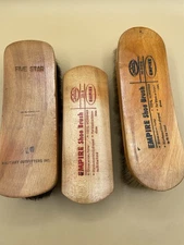 LOT OF 3 2 EMPIRE AND 1 Five Star Military Outfitters Shoe Shine Polish Brushes