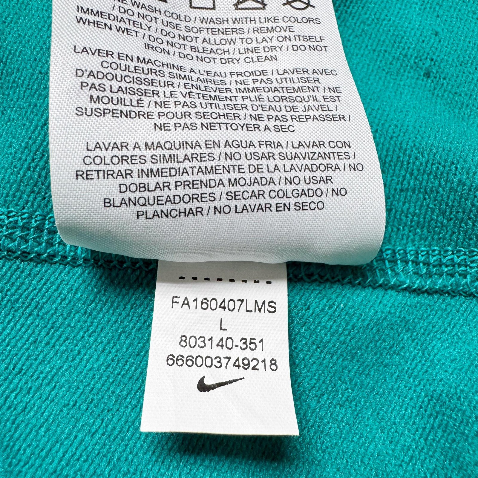 Nike Pro Hyperwarm Pullover Womens Large Green 1/… - image 9