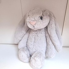 Jellycat Bunny Silver ( Original) The White Company Medium Bashful Silver Tail 