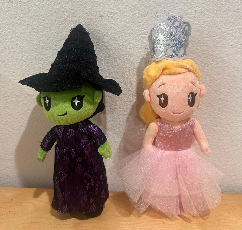Wizard of Oz - Glinda and Elphaba  - Wicked Plush Set  (9")