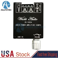 ZK-1002A Bluetooth Digital Audio Power Amplifier Board Stereo 2-Channel 100W*2.