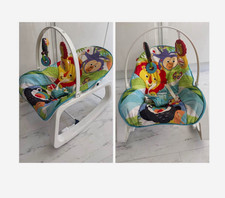 Fisher-Price Animal Baby to toddler Bouncer Chair with Toy Bar, Multicolour 0-4Y