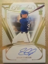 2024 Panini Flawless Evan Carter NICE Rookie GOLD on Card Auto BOOKEND SSP #/10