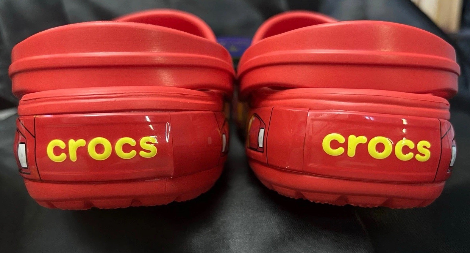 RARE Disney Pixar Cars Lightning McQueen Light-Up Crocs Adult W9 NWT image 6