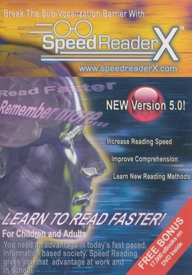 Speed Reader X 5 PC MAC CD DVD 2-Disc reading training system comprehension 2007
