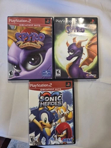 New ListingLot Of 3 PS2 Games - Sonic And Spyro Untested