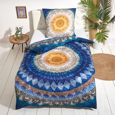 Mako-Satin Bettwäsche Orient Dream blau Traumschlaf