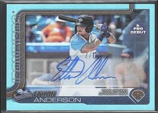 2025 Topps Pro Debut #PD-68 Ethan Anderson Base Aqua Foil #/75 Auto