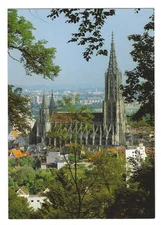 Ulm & Donau Germany Postcard Munster Cathedral View Oversized