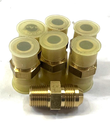 BRASS FLARE FITTING ADAPTERS 1/2" FLARE X3/8" NPT (LOT OF 7)