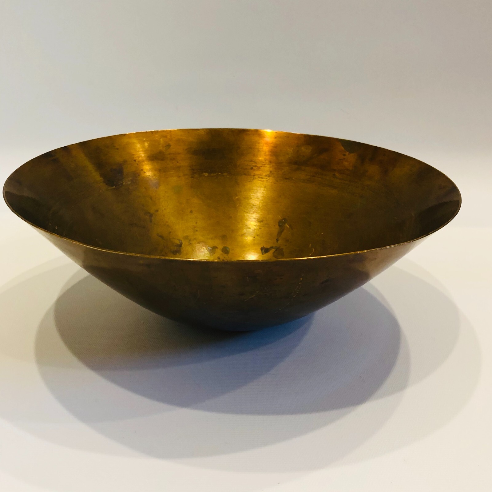 Ronald Hayes Pearson Hand Spun Brass Bowl Signed