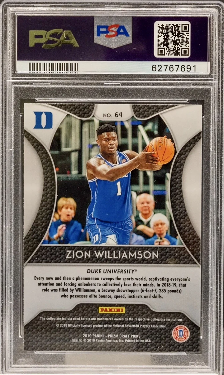 2019-20 Panini Zion Williamson Prizm Rookie Card RC PSA 9 Mint HOT! 🔥📈