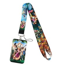 Rapunzel Design Lanyard w/ ID Holder Keychain