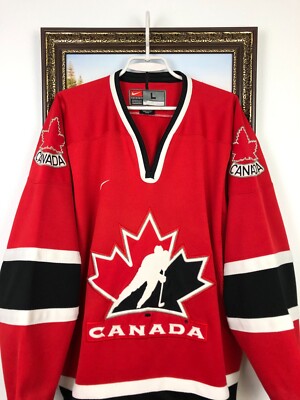 Vintage Nike Canada Ice Hockey Jersey Mens Red Shirt National Team