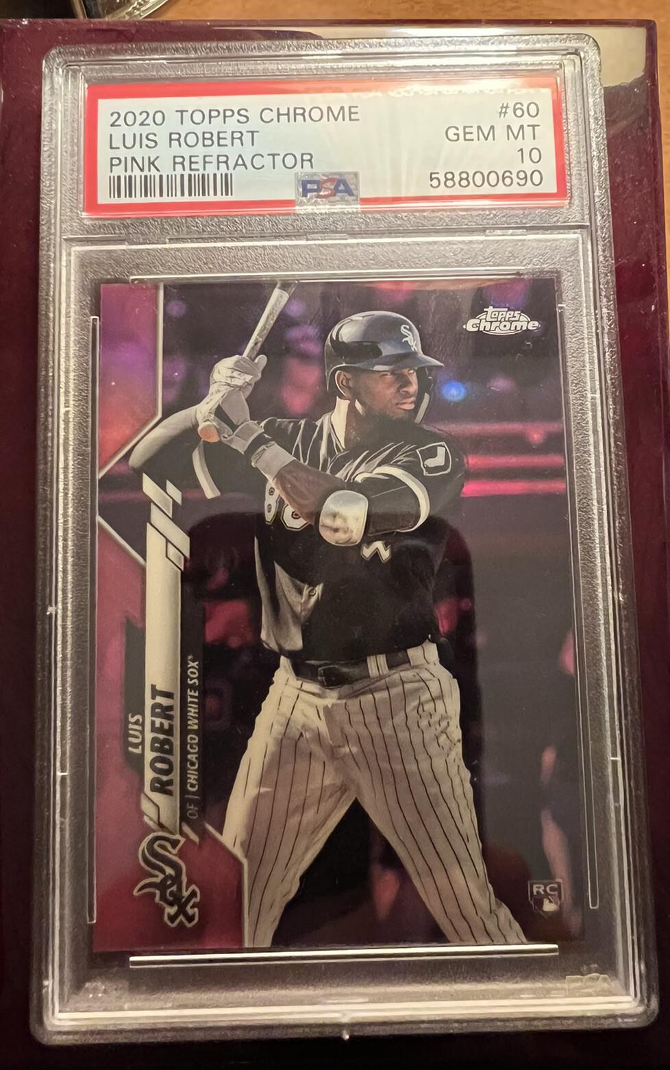 2020 Topps Chrome Luis Robert Pink Refractor Rookie RC #60 PSA 10 GEM MINT
